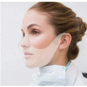 img 1 attached to Transparent_Face_Mask Reusable Bandanas Breathable Expression Occupational Health & Safety Products