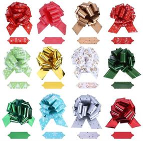 img 4 attached to ZesNice 12 Pack Christmas Pull Bows - Festive Gift Wrapping Ribbon for Presents
