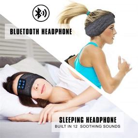 img 2 attached to Midola Sleep Headphones Wireless Bluetooth Sports Headband with HD Stereo Speakers for 🎧 Side Sleepers: White Noise Sound Machine for Insomnia, Meditation, Air Travel & More - Grey