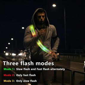 img 3 attached to OLIKER LED Night Running Gear: Enhance Your Safety with High Visibility LED Flashing Sash for Outdoor Running, Cycling, Hiking, Jogging. Perfect Rechargeable Illuminating Gear for Men and Women!