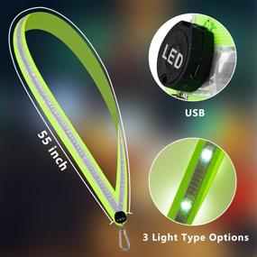 img 2 attached to OLIKER LED Night Running Gear: Enhance Your Safety with High Visibility LED Flashing Sash for Outdoor Running, Cycling, Hiking, Jogging. Perfect Rechargeable Illuminating Gear for Men and Women!