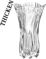 🌸 slymeay yishengrong phoenix tail crystal glass flower vase - large size for home decor, weddings, and gifts - 10" h x 5" w - with color box logo