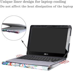 img 2 attached to 🌳 Alapmk Protective Case Cover for 11.6" ASUS VivoBook Flip 12 TP203NA tp203na-uh01t Series Laptop - Love Tree Design, Superior Protection