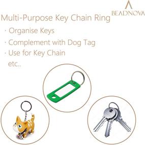 img 3 attached to 🔑 Beadnova Metal Split Ring Key Chain for Efficient Dog Tag and Keys Organization (15mm, 100pcs)