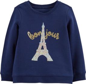 img 1 attached to 🧥 Girls' Sequin Crew Neck Sweatshirt by OshKosh B'Gosh