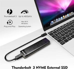 img 2 attached to 🔒 WAVLINK Корпус для SSD с подключением Thunderbolt 3 - Портативный внешний корпус для NVMe M.2 PCIe с односторонними дисками (В комплекте кабель Thunderbolt 3)