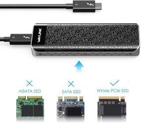 img 1 attached to 🔒 WAVLINK Корпус для SSD с подключением Thunderbolt 3 - Портативный внешний корпус для NVMe M.2 PCIe с односторонними дисками (В комплекте кабель Thunderbolt 3)