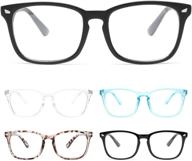 👓 cheers 5pack blue light blocking glasses | computer readers for women men | anti glare eyeglasses (mix color, 2.0) logo