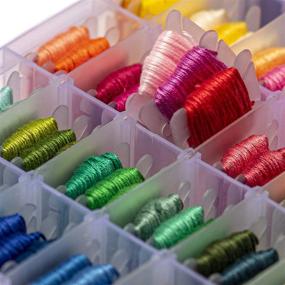 img 3 attached to Complete Embroidery Thread Kit for Beginners with 96 Colorful DMC Embroidery Floss & Organizers - Ideal for Adults, Includes 138 Pieces for Creative Stitching