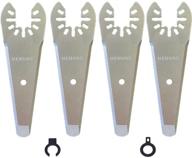 multi-tool oscillating scraper blades for caulk, adhesive, and sealant removal - compatible with dewalt, milwaukee, ryobi, bosch, craftsman, dremel, mulimaster, and rockwell logo