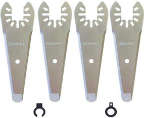 img 4 attached to Multi-Tool Oscillating Scraper Blades for Caulk, Adhesive, and Sealant Removal - Compatible with Dewalt, Milwaukee, Ryobi, Bosch, Craftsman, Dremel, Mulimaster, and Rockwell