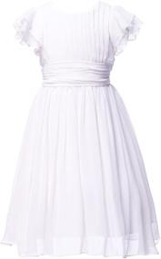 img 4 attached to 🌹 Adorable Happy Rose Flower Dresses for Bridesmaid Girls' Clothing: A Delightful Ensemble