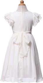 img 1 attached to 🌹 Adorable Happy Rose Flower Dresses for Bridesmaid Girls' Clothing: A Delightful Ensemble