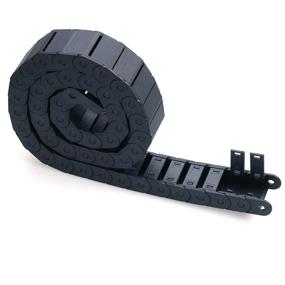 img 3 attached to 🔌 Black Plastic Flexible Nested Semi Closed Drag Chain Cable Wire Carrier - URBEST 1M 15mm x 30mm, Ideal for Electrical Machines