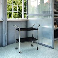 cosco stylaire serving cart, 2 tier - black and chrome логотип