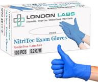 🧤 ультра тонкие сенсорные перчатки nitritec без латекса и порошка от london labs. логотип