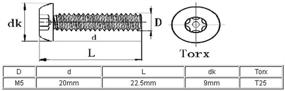 img 1 attached to Uxcell M5X20Mm Кнопка из нержавеющей стали Security