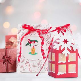 img 1 attached to 🎁 12-Piece Premium Christmas Gift Bag Set: Special Design, Reusable Craft Paper Boxes with Assorted Xmas Theme Designs by NIMU