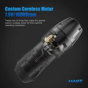 img 3 attached to 🖋️ Mast Tour Pro Tattoo Rotary Pen Machine: Custom Coreless Motor with 32mm Sleeve Grip & Cartridges Gun Supply