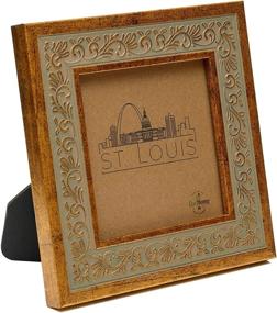 img 3 attached to EcoHome Antique Gold 4x4 Picture Frame - Elegant Desktop Mount for Instagram Prints