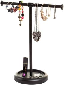 img 1 attached to 💍 SODUKU Metal Jewelry Organizer Stand: Black Towel Rack for Earrings Necklace Bracelet – Ideal for Bedroom, Bathroom & Living Room!