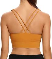 🏋️ lemedy women's strappy cross back yoga sports bra - longline crop tank for effective workout logo