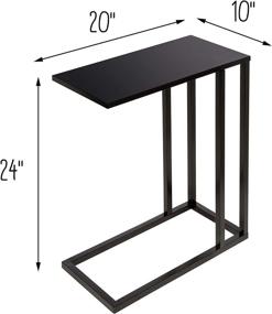 img 2 attached to 🏮 Honey-Can-Do C End Table TBL-08725 Black: Sleek and Stylish Accent for Your Living Space