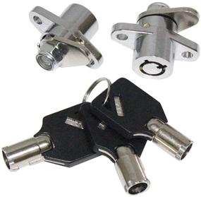 img 2 attached to 🔒 ZXMOTO High-Performance Zinc Alloy SaddleBag Locks w/Keys Set for 1993-2019 Harley Touring Model Road Street Electra Glide