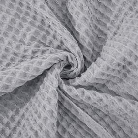 img 1 attached to 🛏️ HBlife Premium Queen Size 100% Cotton Blanket - Soft, Lightweight, and Breathable Waffle Weave Thermal Blanket for Home Decoration in Grey - Measures 90 X 90 Inches
