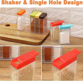 img 3 attached to 🧂 KaryHome Plastic Mini Salt and Pepper Shakers: Convenient Travel Spice Containers for Seasoning (Multicolor)