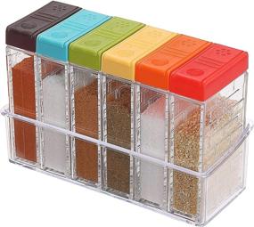 img 4 attached to 🧂 KaryHome Plastic Mini Salt and Pepper Shakers: Convenient Travel Spice Containers for Seasoning (Multicolor)