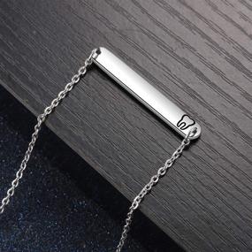 img 2 attached to 🦷 Tooth Bar Necklace - Perfect Gift for Dentists, Dental Hygienists, Students, and Graduates - Stylish Dental Jewelry!