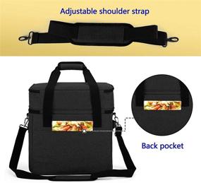 img 1 attached to 👜 YARWO Carrying Bag for 6-8 qt Ninja Foodi Pressure Cooker - Storage Solution with Pockets and Top Compartment - Black with Arrow (PATENTED DESIGN)