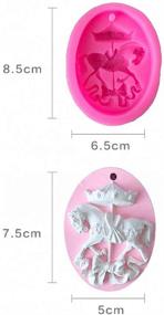 img 3 attached to 🎠 Resin Casting Mold for Small Size Carousel Horse, Silicone Chocolate Candy Mold for Merry-Go-Round, Party Cake Decorating Tool, Soap Lotion Bar, and Plaster Mold