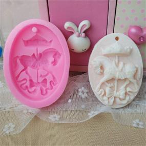 img 1 attached to 🎠 Resin Casting Mold for Small Size Carousel Horse, Silicone Chocolate Candy Mold for Merry-Go-Round, Party Cake Decorating Tool, Soap Lotion Bar, and Plaster Mold