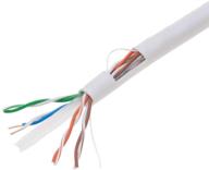 кабели прямого подключения онлайн 1000ft cat6 сплошной кабель 550мгц ethernet lan utp 23awg rj45 сетевой провод в рулонах (белый) логотип