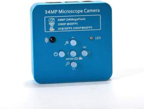 img 2 attached to 🔍 HAYEAR 34MP 2K 1080P 60FPS Full HD HDMI USB Digital Video Soldering Microscope Camera Magnifier +150X Zoom C-Mount Lens + Adjustable Illumination for Cell Phone PCB Repair - Portable & Optimized