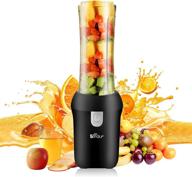 🐻 bear personal blender for shakes and smoothies - 300w small single serve portable countertop blender with 20.3oz tritan bpa free travel blender bottles in black logo