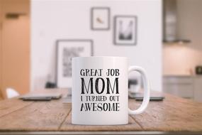 img 2 attached to Mom's Awesome Job Funny Coffee Mug - Christmas Gift for Mom, Women - Best Mom Gifts - Unique Gag Xmas Gift Idea for Her from Daughter, Son, Child, Kids - Cool Birthday Present for a Mother - Fun Novelty Cup