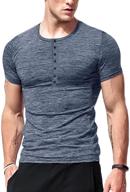 👕 lecgee henley active performance athletic t-shirt for men | trendy shirts for workout and casual wear logo