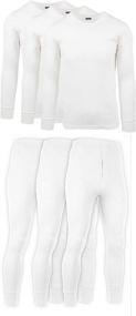 img 4 attached to 🔥 Ultimate Thermal Comfort: Andrew Scott Men's 2 Piece & 6 Piece Base Layer Long Sleeve + Long Pant Thermal Underwear Set (1 & 3 Pack Mix Match Options)