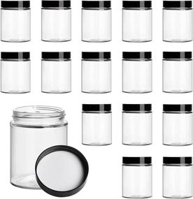 img 4 attached to Sweejar 8 oz Glass Candle Jars with Lids (16 Pack) - Versatile Containers for Candles, Food Storage, and Spice