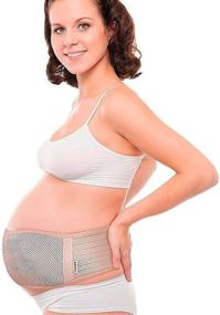 img 4 attached to AZMED Maternity Belt: Comfortably Support Back, Waist, and Abdomen with Breathable & Adjustable Belly Band, Perfect for Different Stages of Pregnancy