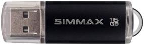 img 2 attached to SIMMAX 16ГБ USB-флеш-накопитель (5 штук) - Высокоскоростной флеш-накопитель с светодиодным индикатором - синий, зеленый, черный, красный, пурпурный, USB 2.0 флеш-накопитель типа "Thumb Drive