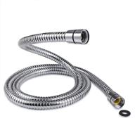 🚿 couradric 59-inch stainless steel shower hose with universal brass connector - chrome finish logo