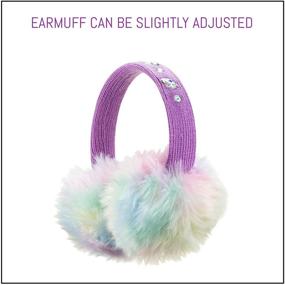 img 1 attached to Purple Earmuff Convertible Fingerless Gloves Girls' Accessories