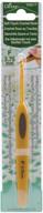 premium clover 1006/f soft touch crochet hooks: size f for superior comfort and precision crocheting logo