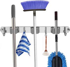 img 4 attached to 🧹 Kimiyoo Wall Mount Broom Holder