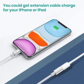 img 2 attached to 🔌 MeloAudio 3.3FT TPE Extension Cord Cable: Efficient iOS Device Charging, Syncing, Video & Audio Compatible