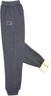 winter warm jogger pant for boys and girls with fleece lining and elastic waist - amebelle sweatpants logo